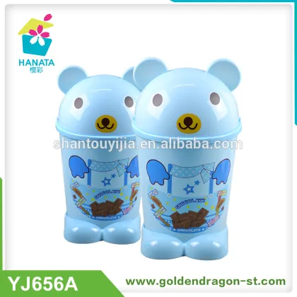 Plastic Bear Trash Bin 5.5L Plastic Trash Bin With Print
