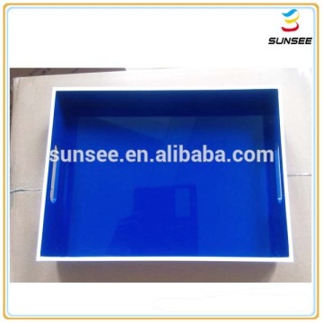 Rectangle shape Assurance quality well standing and High transparent acrylic tray for sale