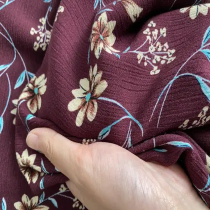 Shaoxing Textile Crepe Rayon Print For Cloth