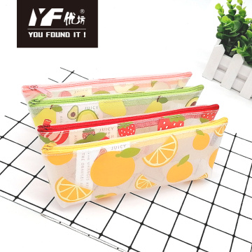 Custom fruit design mesh pencil case