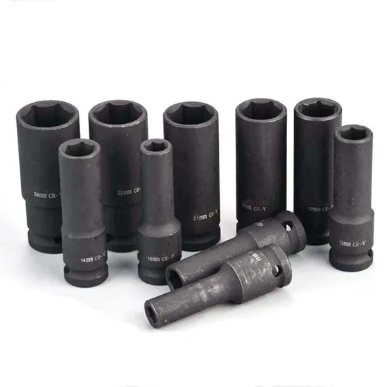 Professional Heavy Duty Pneumatic Air Impact Socket Set for Auto Repair - Sizes 1/2", "3/4", and "1\