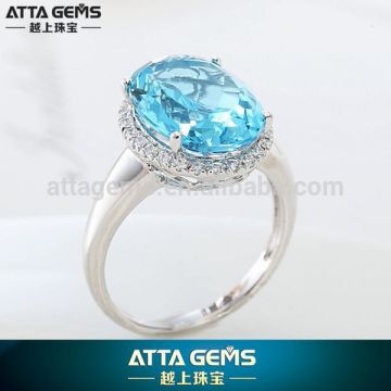 Fashion style designs large oval gemstone ring