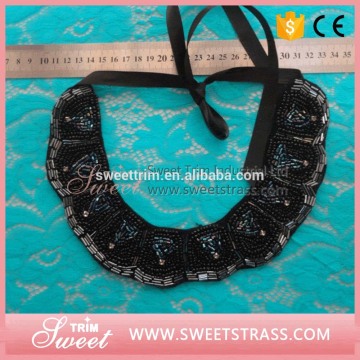 Lace collar metallic wire embroideried for lady garments STRBNT-013