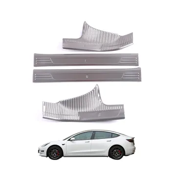 2019-2023 Tesla Model 3 Door Sill Anti-Scratch Guard Stainless Steel Accessory OEM