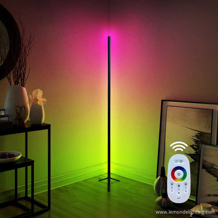 Indoor Home Decor Smart Modern Stand Rgb Led Floor Lamp With Remote And App Control Corner Lamp Floor Lamps1