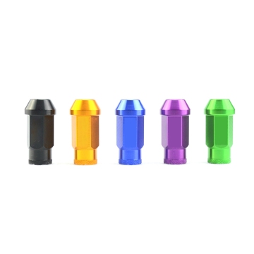Durable Aluminum Red Blue Bearing Lock Wheel Nuts Cover