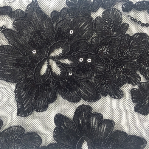 New Fashion Cord Embroidery Fabric With Sequin Design