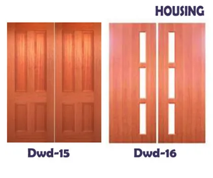 Glazed Timber Composite Doors With Mdf / Solid Wood Door Leaf