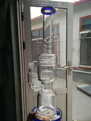 Scientific Glass Bongs with Two Fancy Percolators