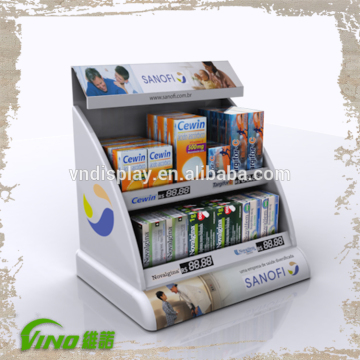 Retail store metal display rack table top display counter stands