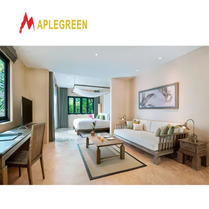 Solid Wood Hotel Apartment Furniture Set in Foshan