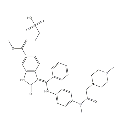 特発性肺線維症の治療のためのエタンスルホン酸塩Nintedanib CAS番号656247-18-6