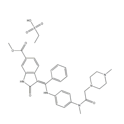 Sel d&#39;éthanesulfonate de Nintedanib pour le traitement de la fibrose pulmonaire idiopathique Numéro CAS 656247-18-6