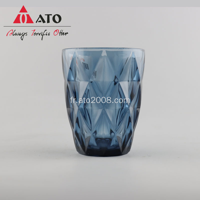 Blue Inbreakable Glassware Glass Diamond Beverage Glass Cup