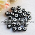 Beautiful And Decorative Jewelry Multi-Colored Stripes Resin Eye Beads Flat Round Beads