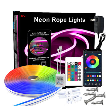 LEDEAST HX-B06 12V RGB BLEリモートコントロールシリコンLEDネオンライト