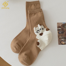한국 만화 동물 발 뒤꿈치 3 차원 중간 튜브 양말 트렌디 한 양말