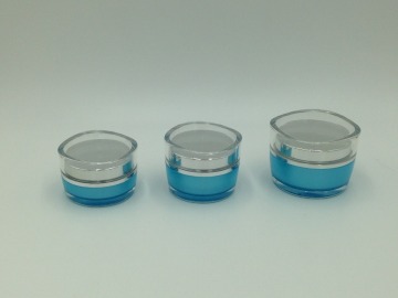 hotsale acrylic silver round cream jar lotus leaf tube PMMA JARS