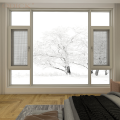 Villa Aluminium Casement Window Cadre Double triple triple