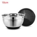 1pc 20CM Anti-scald With Lid Non-Slip Stainless Steel Kitchen Utensil Easy Clean Bowl