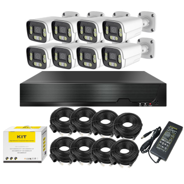 Xmeye Xmeyepro 8ch 8 Kanal IP -NVR -Kamera -Kit 8MP 4K Farb Nachtsicht PoE -Sicherheitssystem