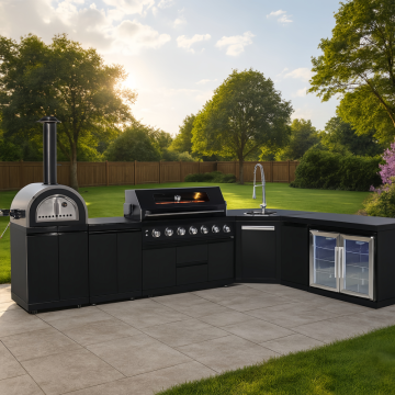 All-In-One Stainless Steel Outdoor Kitchen BBQ Island Cabinet