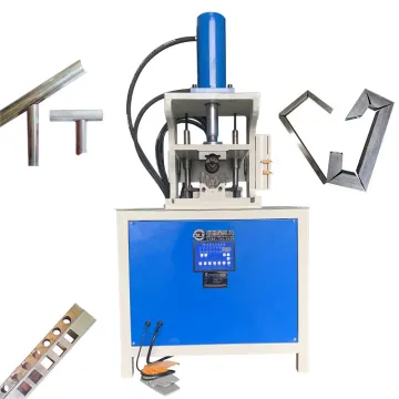 Hydraulic Angle Cutter: 90 Degree Steel Pipe Hole Cutting Machine for Square Tube Notching and Punching