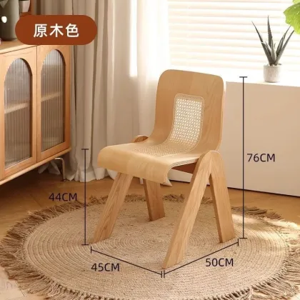 small solid wood Rattan chair