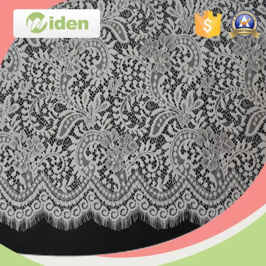 fancy italian white guipure nylon eyelash lace fabric