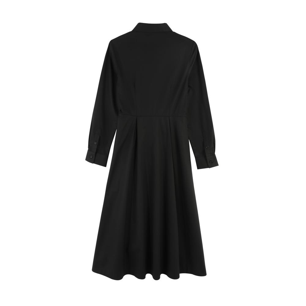 Einseitiges drapiertes Hemdkleid