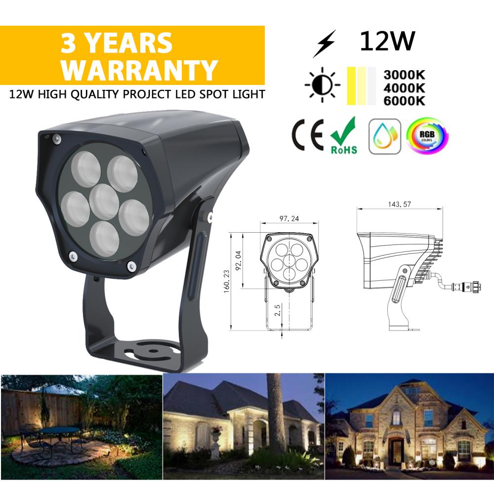 Projecteur LED étanche 12W