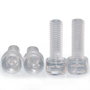 PMMA Clear Acrylic Screw and nut