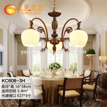 European brass glass chandeliers for dining room, fancy elegant nice dinning table pendant