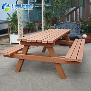 Wooden Picnic Garden Dining Set - Table and Bench for Outdoor Use