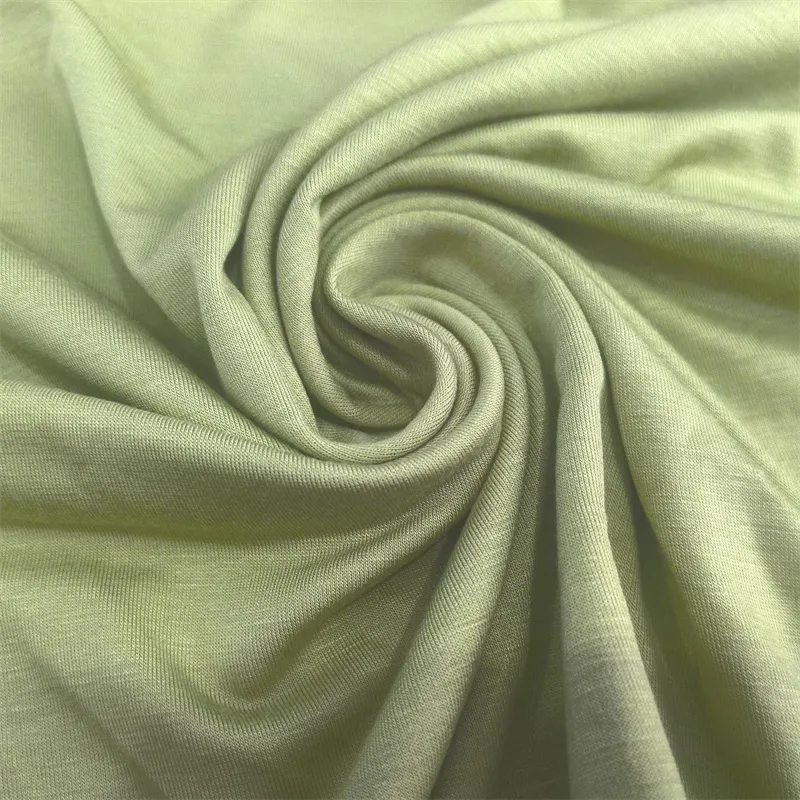 ผ้าเจอร์ซีย์ย้อมวิสโคสสีทึบที่ปรับแต่งได้สำหรับชุดนอน