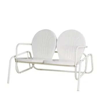 Metal Patterns Garden Double Lovers Rocking Chair