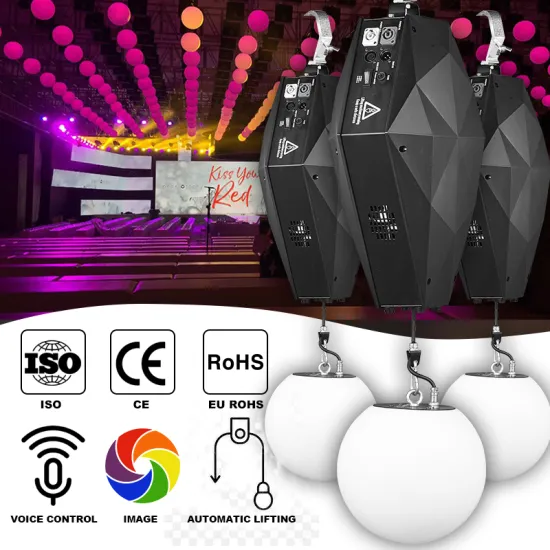 LED Wireless 3D Ceiling Flower Matrix Tube Light System with Kinetic Mirror Disco Effect