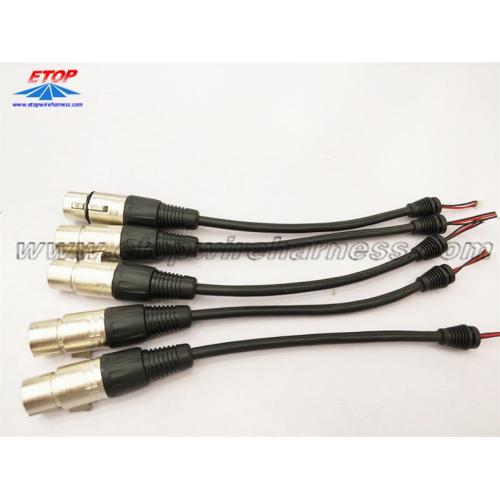 Conector de áudio de microfone XLR fêmea de 5 pinos