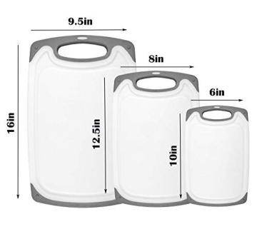 3 pcs plastic cutting board set