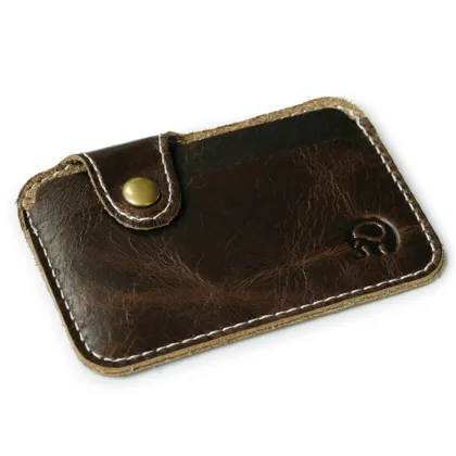 1pcs Retro Leather Card Wallet Men Business Bank Card Holder Thin Credit Card Case Convenient Small Cards Pack Cash Pocket