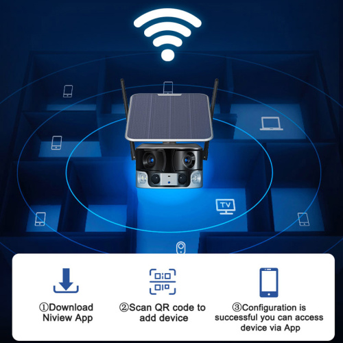 Широкий ангел 8MP Solar Panel Camera Bullet