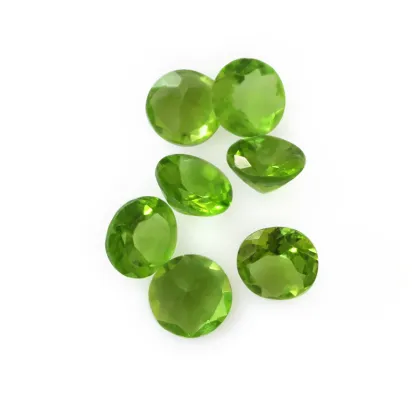 Natural Peridot Round Diamond crafts Bare gemstone