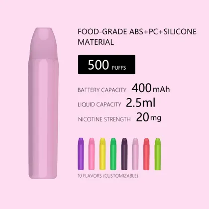 500 puffs wholesale disposable pod pen ODM OEM vape pen ODM/OEM disposable pod OEM/ODM E-Cigarette