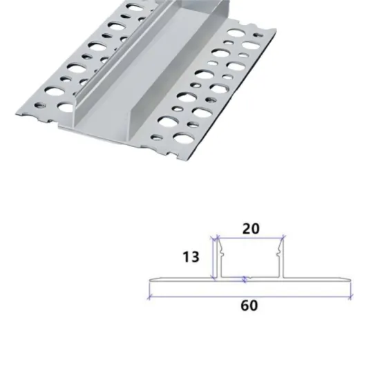 LED Recessed Lighting Fixtures: Aluminum Profile Channels for Gypsum Ceilings and Walls