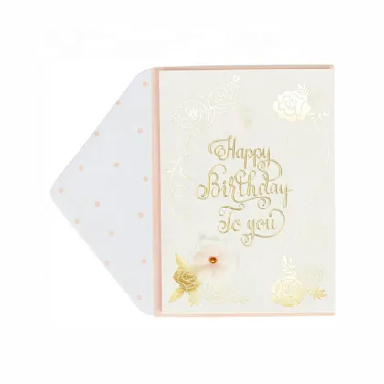 Gold Foil Shake Birthday Greeting Cards for Daughter