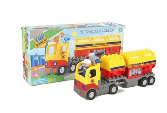 B/O BLOCKS FUEL TANK CAR W/IC AND LIGHT