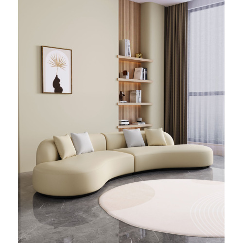 Скандинавский изогнутый современный бархатный диван