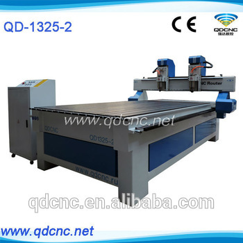 QD-1325-2 3D CNC Wood Carving Machine/Wood CNC Router Machine Price skype:qdcnc09