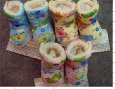 Animal print fabric baby shoes