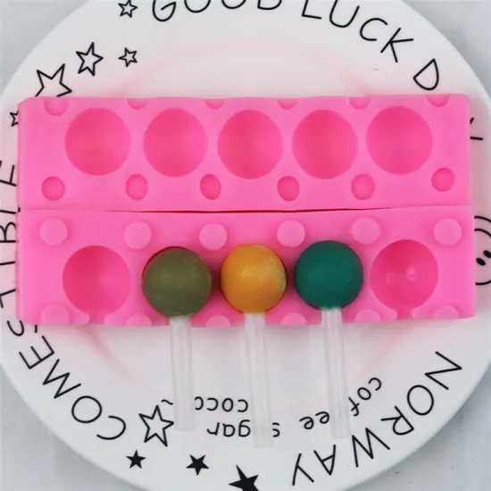 Hot Sale OEM Wholesale DIY Round Silicone Baking Lollipop Mold for Chocolate and Candy